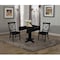 International Concepts 36 in. Solid Wood Square Dual Drop Leaf Dining Table with 2 Chairs in Black K46-36SDP-C613-2 - alternate 4